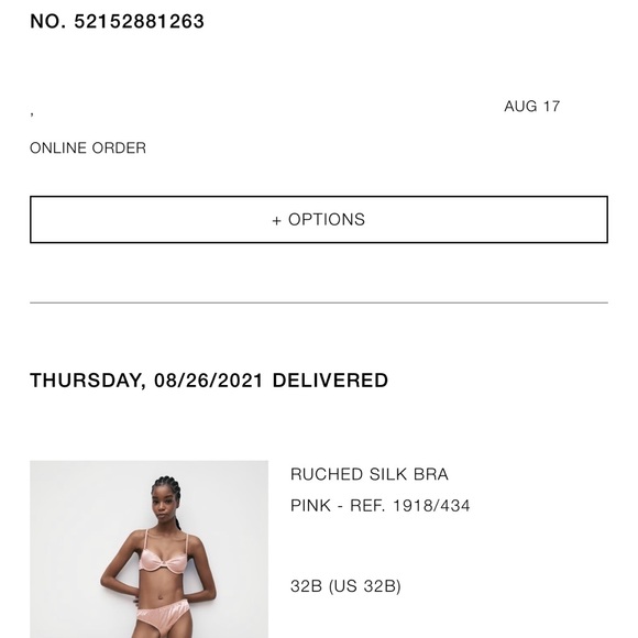 ZARA SILK BRA NWOT - Picture 4 of 5